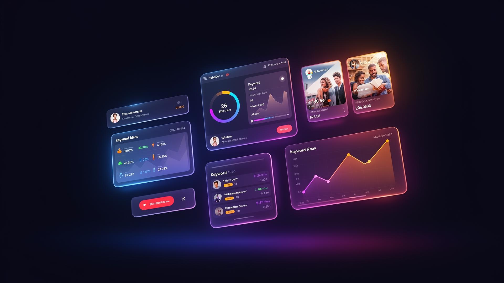 TubeDoe AI YouTube growth dashboard preview